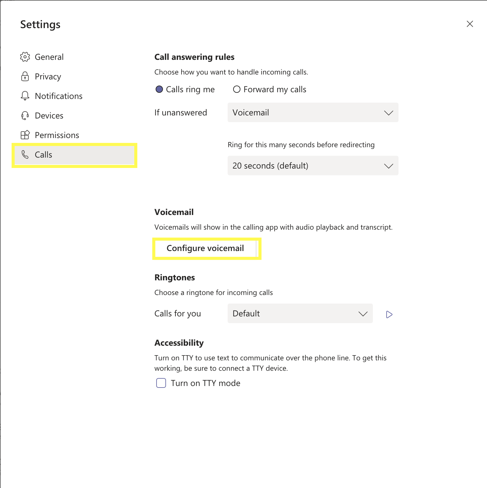 microsoft teams call me goes straight to voicemail