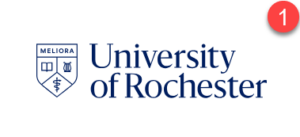 The University of Rochester logo in the top left used to return to the home page.