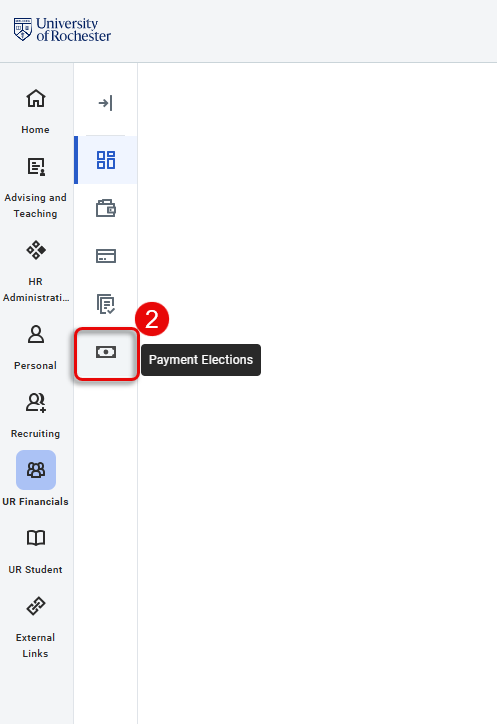 2-Select Payment Elections from the navigation pane on the left.