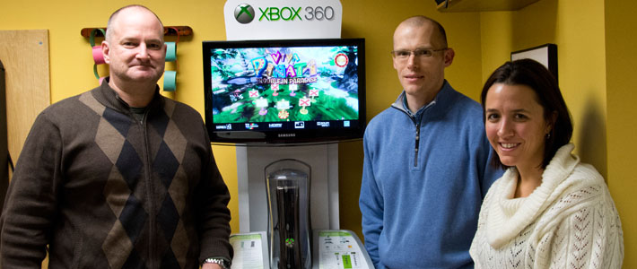 UR Tech Store staff coordinated donation of an Xbox kiosk and games to entertain kids hospitalized at Golisano Children's Hospital.