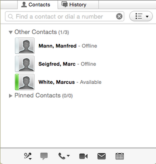 where are contacts for skype on mac