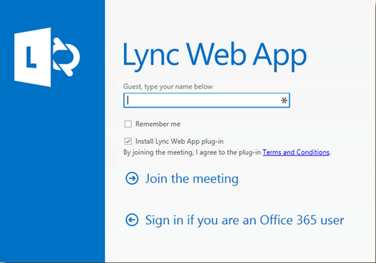 lync web app plug in download