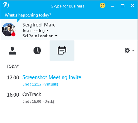 skype screenshot