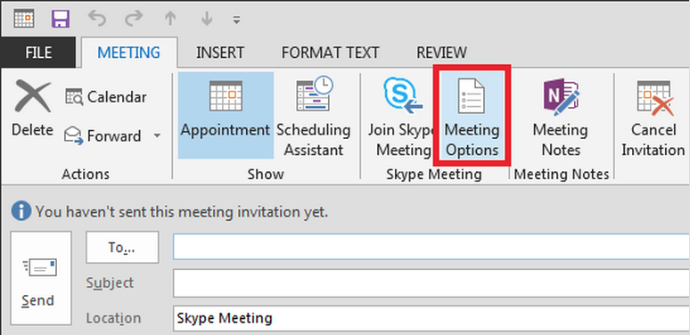 Как создать собрание в skype for business через outlook