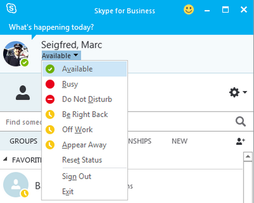 sync outlook calendar with skype for business