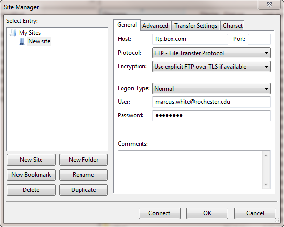 FileZilla screenshot