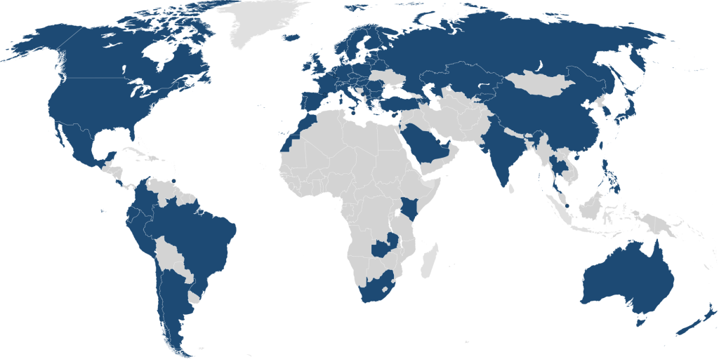 Eduroam world map