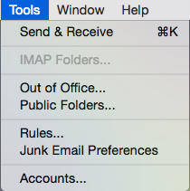Outlook for Mac screenshot