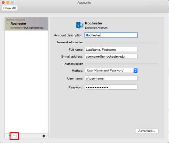 get my user id and password for office on mac