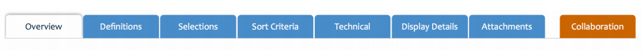 Data Cookbook tabs