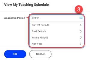 Select an Academic Period.