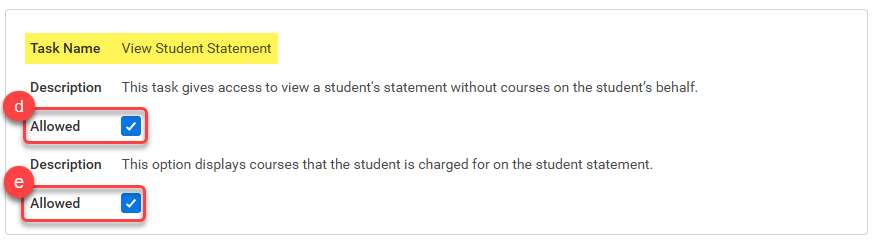 3d and 3c-View Student Statement task.