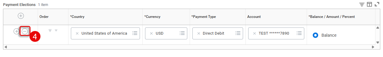 4-Select the delete icon for the rule you want to delete.
