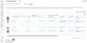 Photo course roster report displays students for the selected academic period. Select the Print button to print.