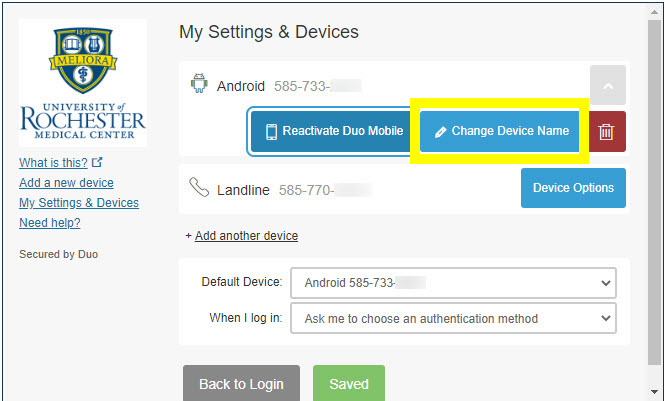 Change Device Name - University IT