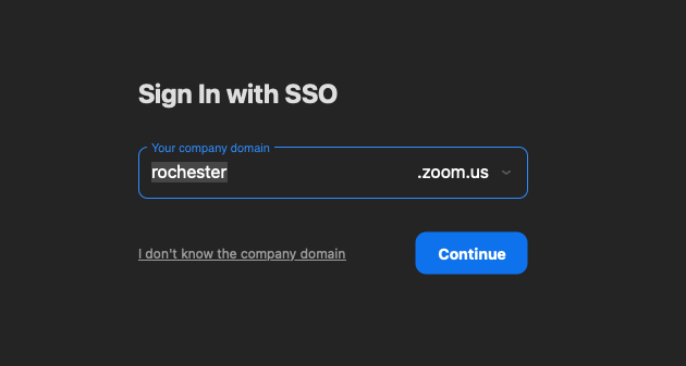 SSO Domain request