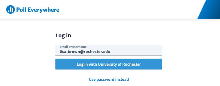 Log In To Poll Everywhere University IT