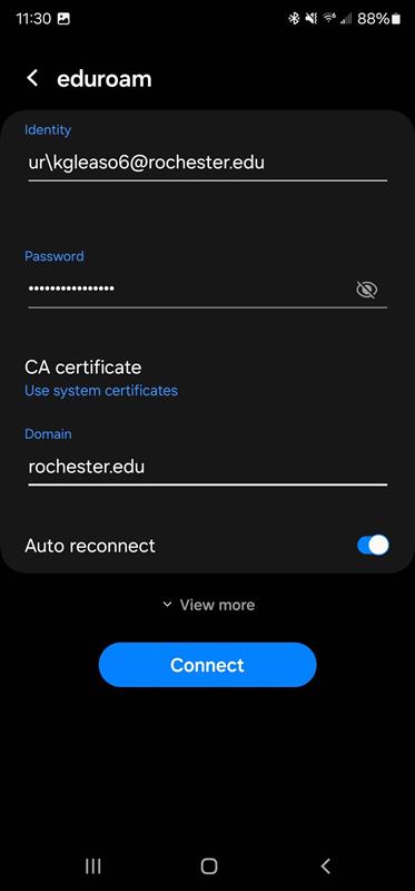 Enter domain and final settings