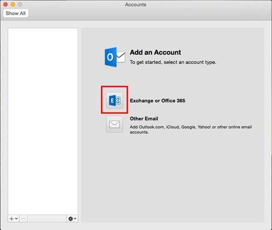 microsoft outlook for mac change from account