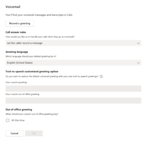 Picture of Setup Microsoft Teams Voicemail - University IT